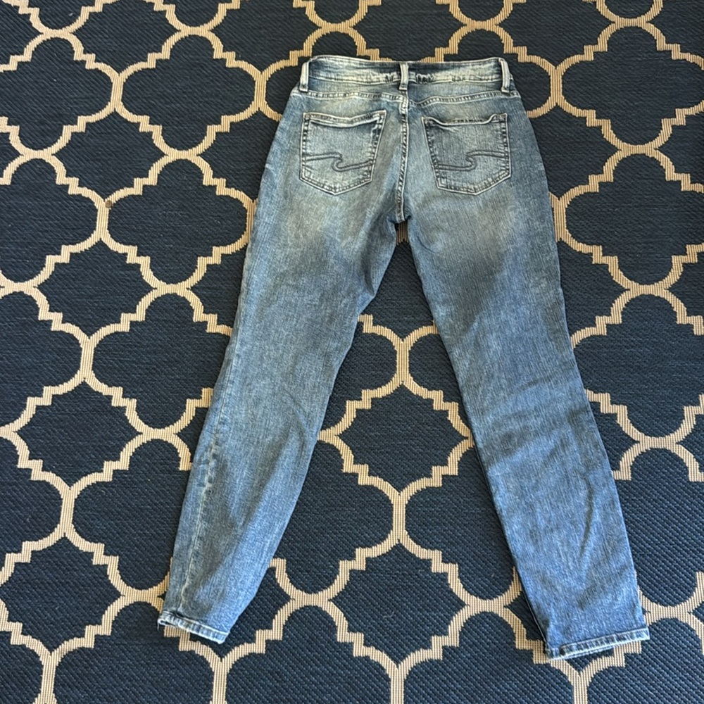WORN ONCE Silver Jeans Women's Boyfriend Jeans - Light Blue - Picture 3 of 3